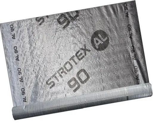 Пароізоляційна плівка STROTEX AL 90 г/м.кв. ( фольгована алюмінієва пароізоляція паробар'єр стротекс ) 107 фото