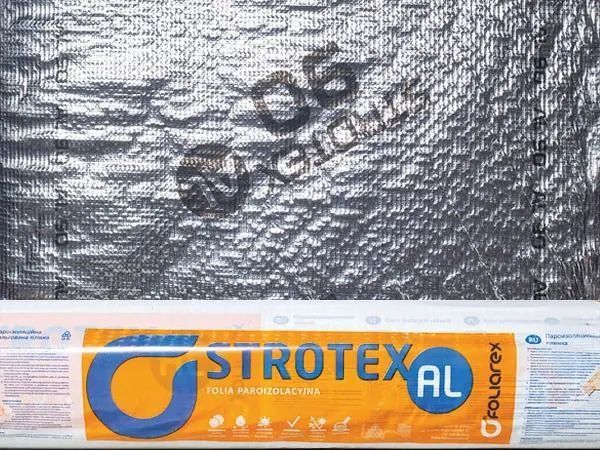Пароізоляційна плівка STROTEX AL 90 г/м.кв. ( фольгована алюмінієва пароізоляція паробар'єр стротекс ) 107 фото