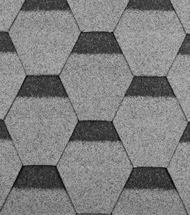Бітумна черепиця Onduline Bardoline First Hexagonal(сіра) 2.9м2 141106 фото