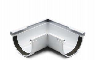 Кут ринви зовнішній 90&deg; (RAINWAY 130) сіра(RAL 7040) 53674 фото