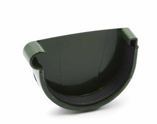 Заглушка ринви ліва (RAINWAY 130) зелена(RAL 6009) 92626 фото