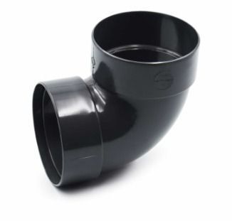 Отвод двухмуфтовый 87&deg; (RAINWAY 90) графитовый (RAL 7024) 1449 фото