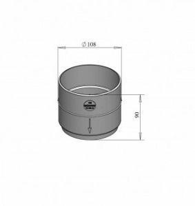 Муфта трубы 100 мм (RAINWAY 130) кирпичная (RAL 8004) 61694 фото
