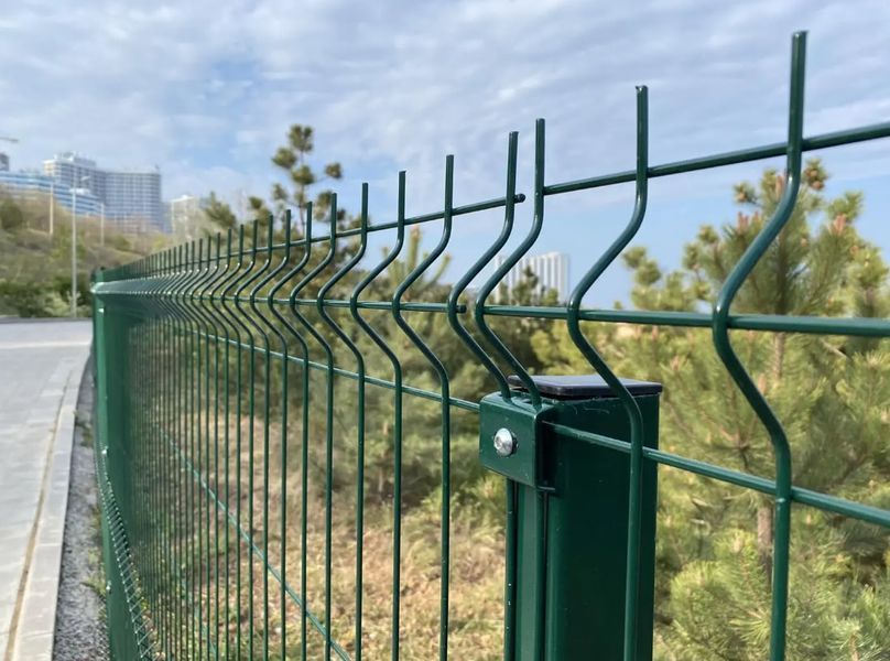 Секційна огорожа 3D з полімерним покриттям зелена 2500*1050 мм 2500.1050 фото